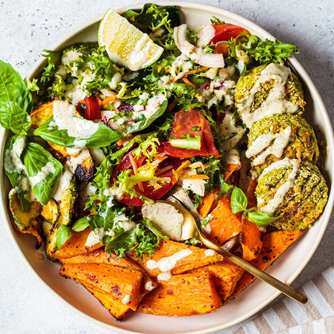 Spicy Maple Apple Balsamic Grain Bowl